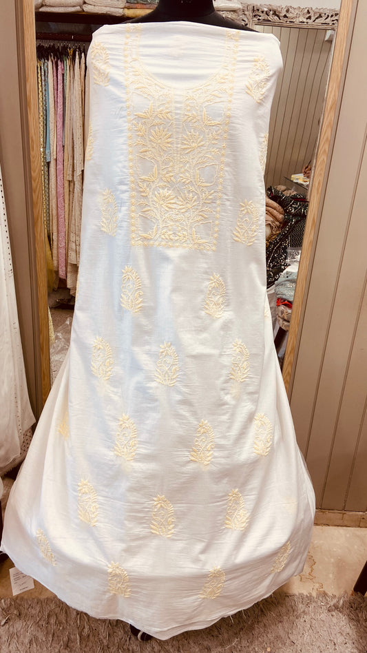 Pure Mul Cotton Straight Shirt Booty Base,Off White Yellow