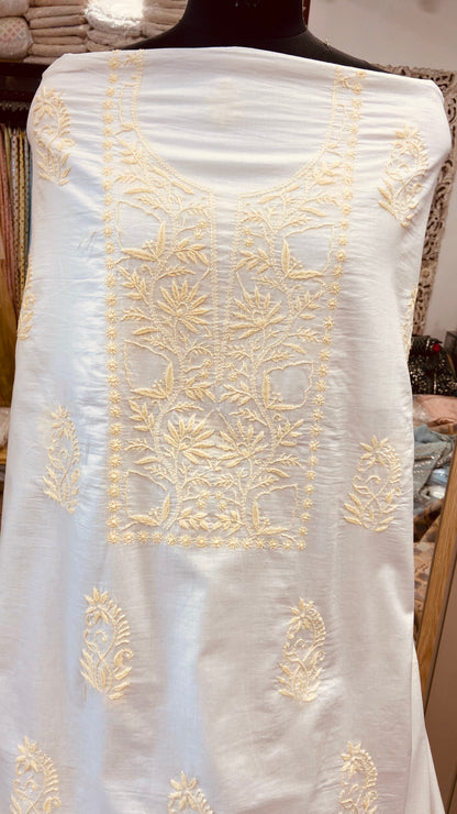 Pure Mul Cotton Straight Shirt Booty Base,Off White Yellow