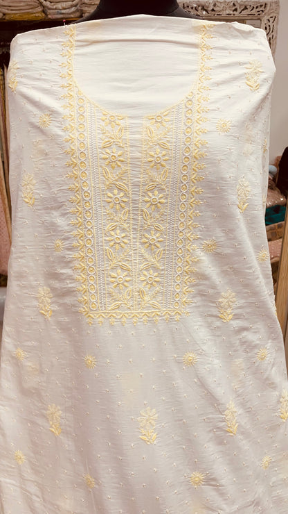 Pure Mul Cotton Straight Shirt Booty Base,Off White Yellow