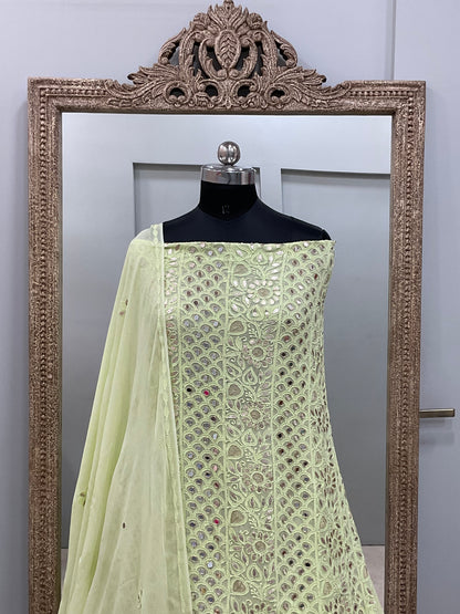 Gota And Real Mirror Straight Sea Green