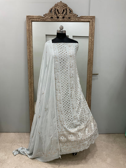 Gota And Real Mirror Straight Powder Blue