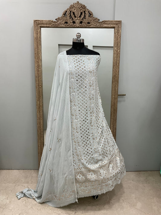 Gota And Real Mirror Straight Powder Blue