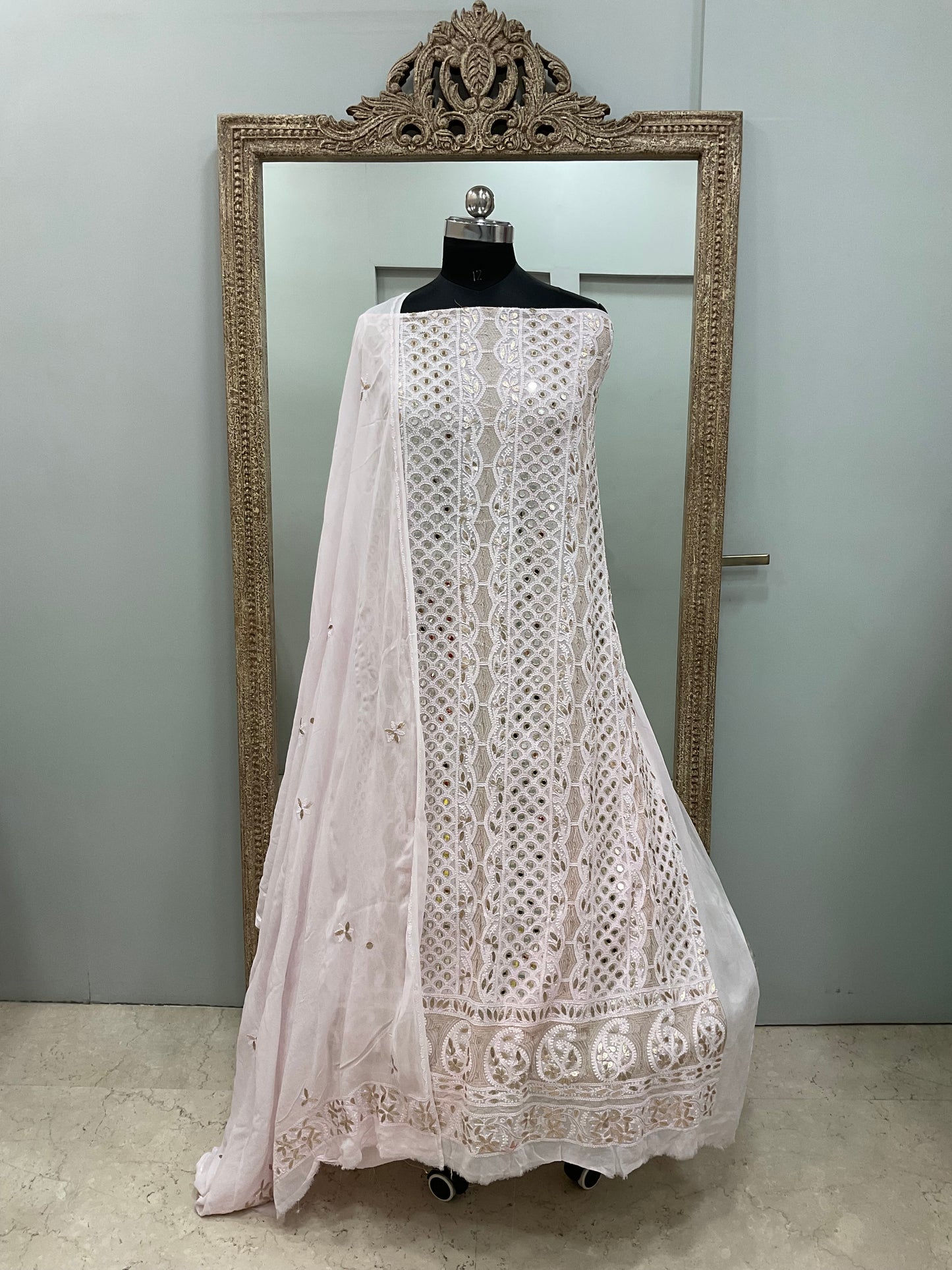 Gota And Real Mirror Straight Powder Pink