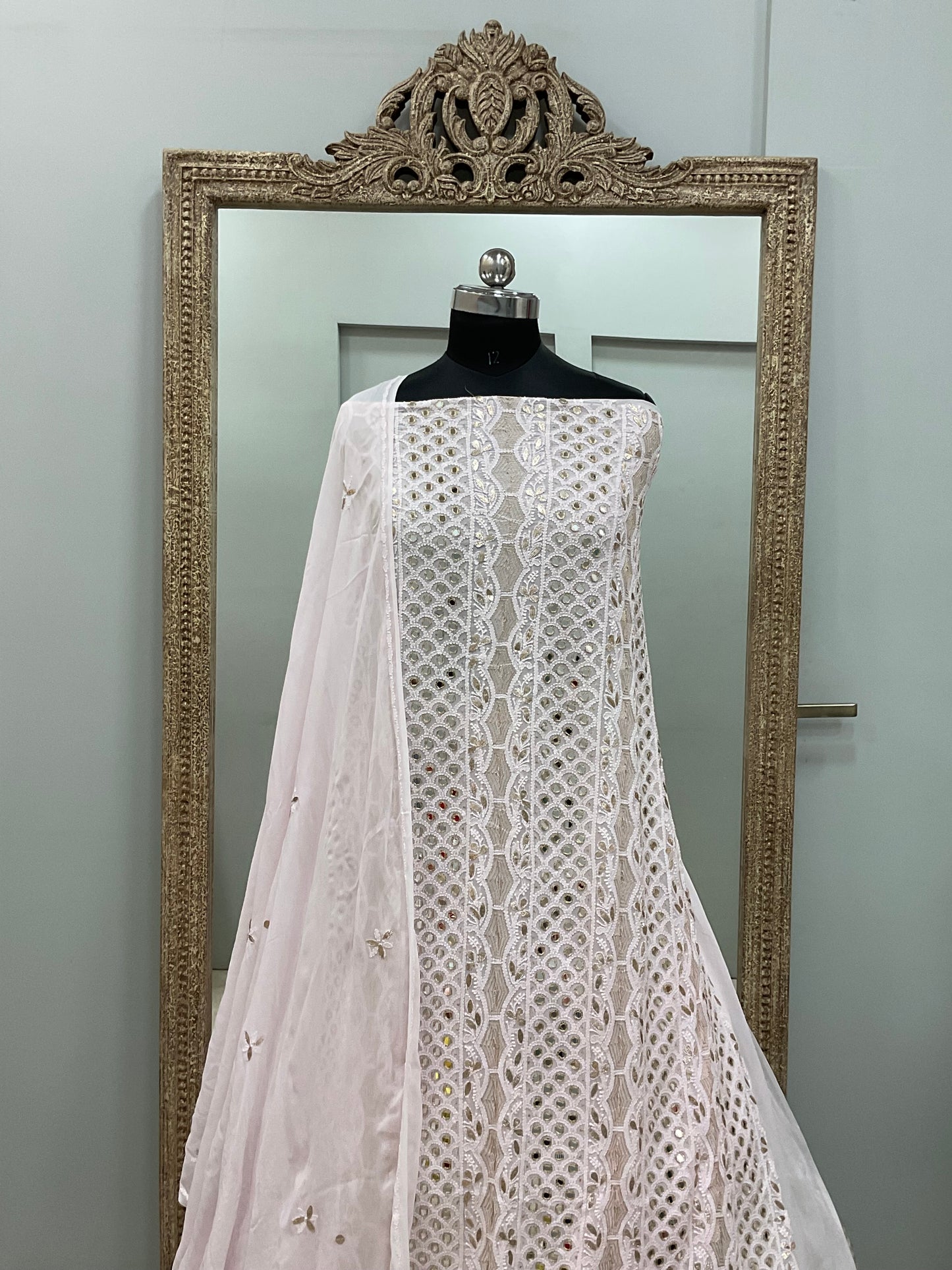 Gota And Real Mirror Straight Powder Pink