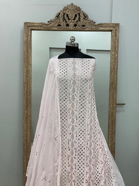 Gota And Real Mirror Straight Powder Pink
