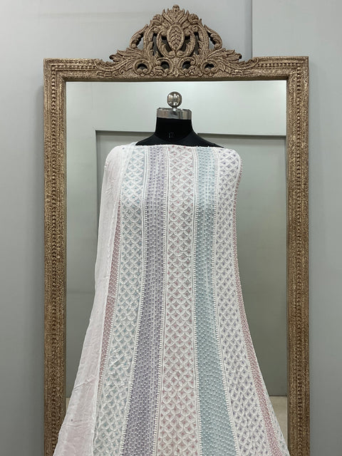 Anarkali Heavy Coloured Cutdana Offwhite 02