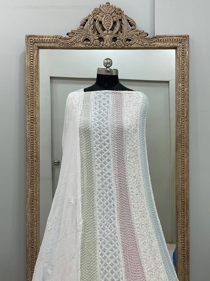 Anarkali Heavy Coloured Cutdana Offwhite 04
