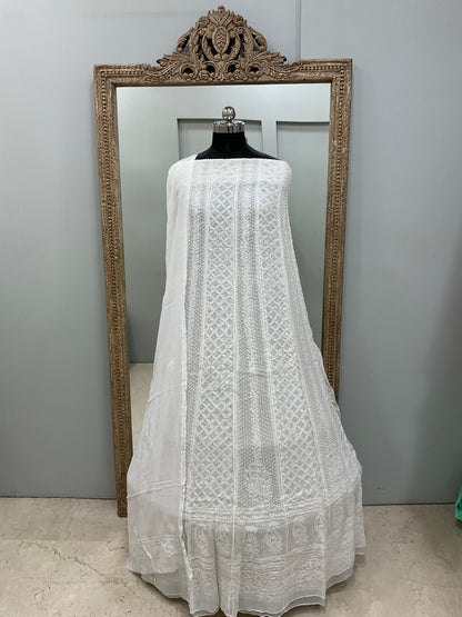 Anarkali Heavy Pearl, Cutdana and Sequence White 02