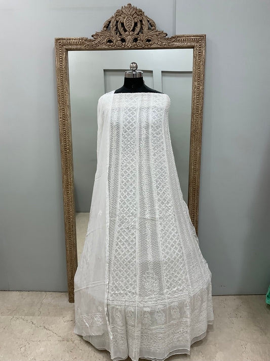 Anarkali Heavy Pearl, Cutdana and Sequence White 02