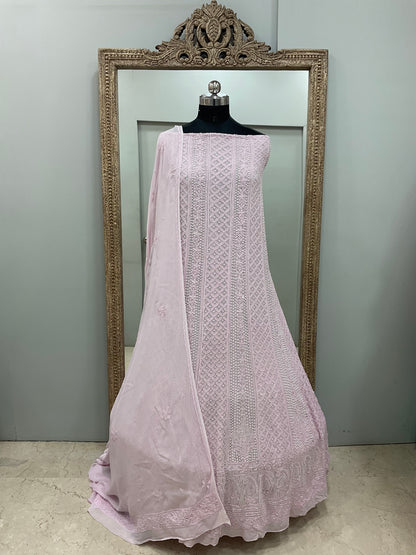 Anarkali Heavy Pearl, Cutdana and Sequence Lilac