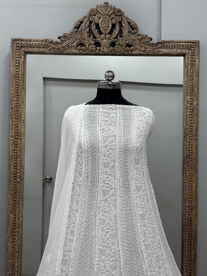Anarkali Heavy Pearl And Cutdana Offwhite 01