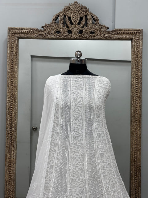 Anarkali Heavy Pearl And Cutdana Offwhite 01