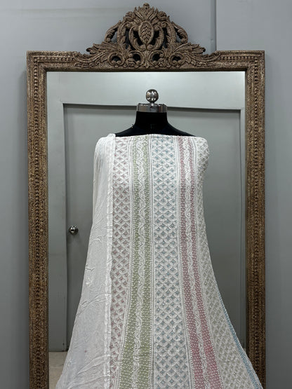 Anarkali Heavy Coloured Cutdana Offwhite 02