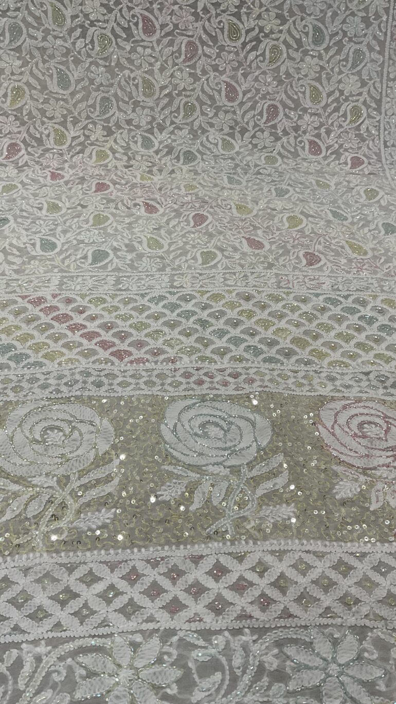 Heavy Designer Multicolored Cutdana Dupatta 08