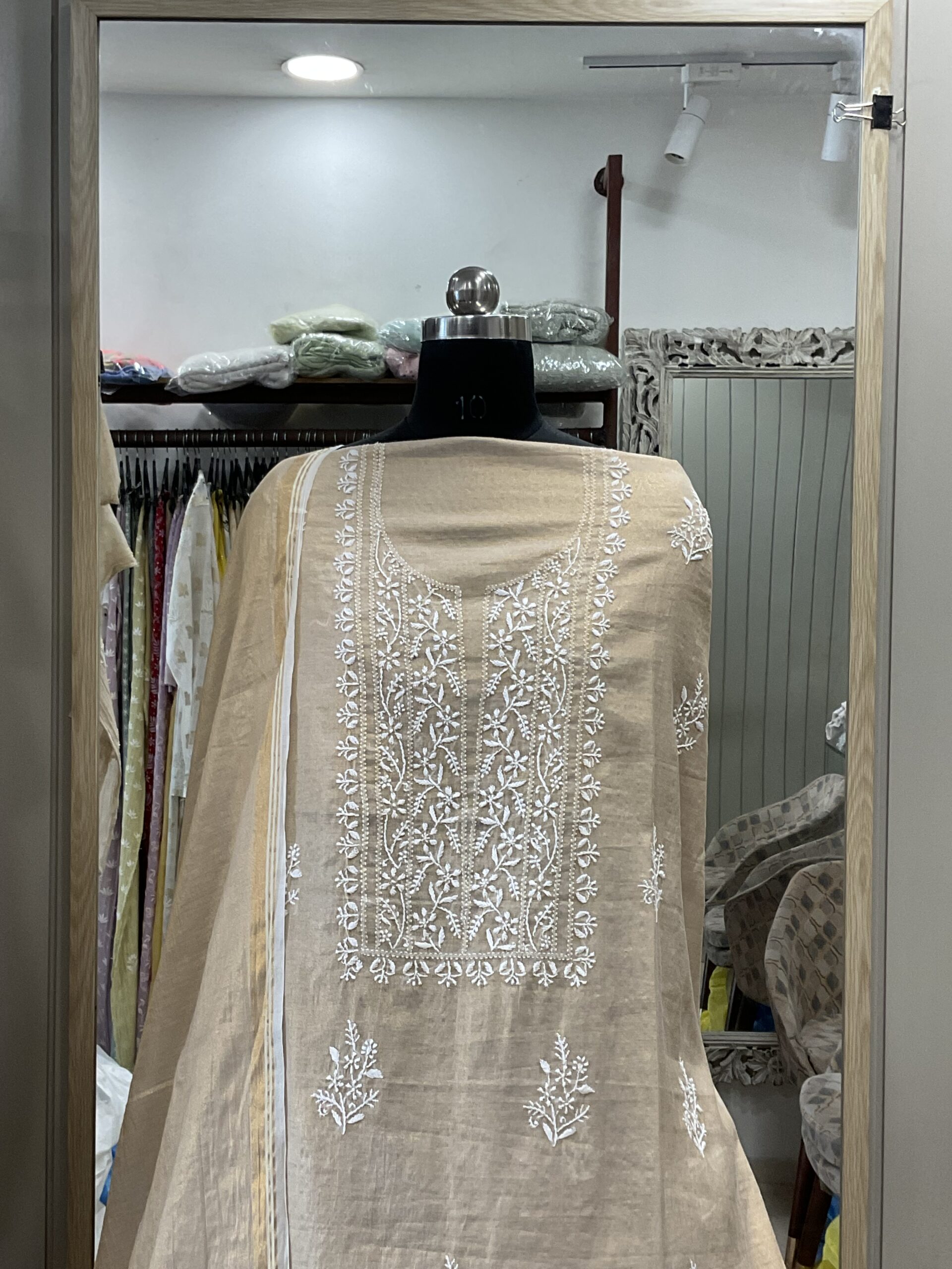 Tissue Straight Booty Chikan Work Golden Beige 07